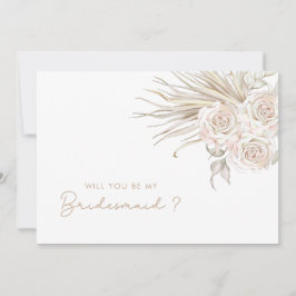 Zal je mijn Bridesmaid Floral zijn? Kaart