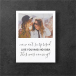 Zal je mijn Bridesmaid Funny foto zijn? Uitnodiging Briefkaart<br><div class="desc">Modern Will you be My Bridesmaid proposal briefkaart is: "Doe nu alsof je geen idee had dat dit zou komen".</div>