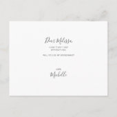 Zal je mijn Bridesmaid gewoon grappig zijn? Uitnodiging Briefkaart (Achterkant)