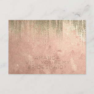 Zal je mijn Bridesmaid Golden Rain Copper Roos zij Kaart