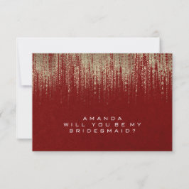 Zal je mijn Bridesmaid Golden Red Kraft zijn? Kaart