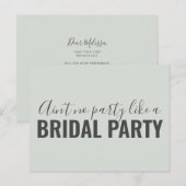 Zal je mijn Bridesmaid grappny Sage Green zijn? Uitnodiging Briefkaart (Voorkant / Achterkant)