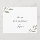 Zal je mijn Bridesmaid Greenery Eucalyptus zijn? Aankondigingskaart (Achterkant)