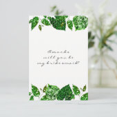 Zal je mijn Bridesmaid Greenery Woodland Cali zijn Kaart (Staand voorkant)