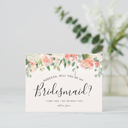 Zal je mijn Bridesmaid-kaart zijn? Briefkaart (Staand voorkant)