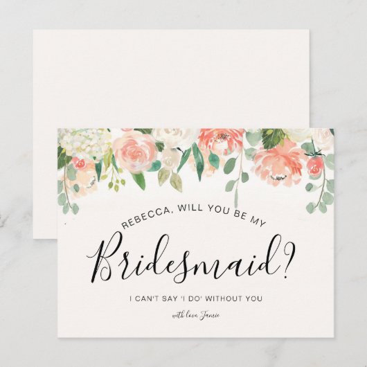 Zal je mijn Bridesmaid-kaart zijn? Briefkaart (Voorkant / Achterkant)