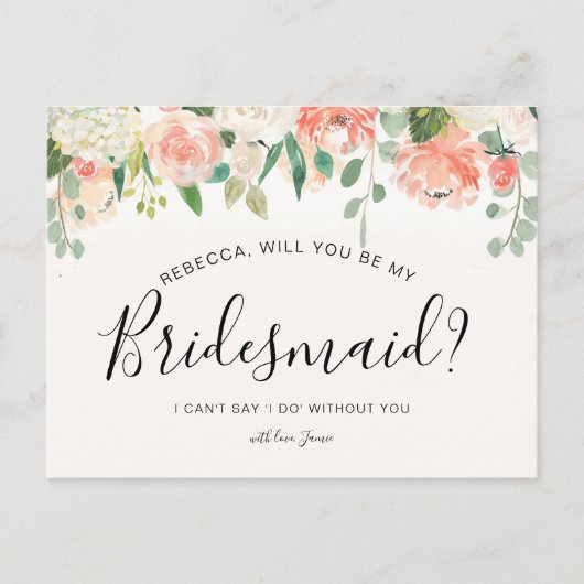 Zal je mijn Bridesmaid-kaart zijn? Briefkaart (Voorkant)