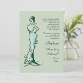 Zal je mijn Bridesmaid-kaarten zijn? Kaart (Staand voorkant)