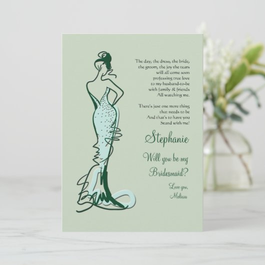 Zal je mijn Bridesmaid-kaarten zijn? Kaart (Staand voorkant)