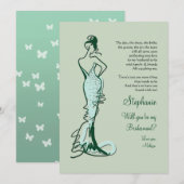 Zal je mijn Bridesmaid-kaarten zijn? Kaart (Voorkant / Achterkant)