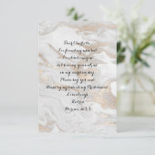 Zal je mijn Bridesmaid Marble White Pearl Ivory zi Kaart (Staand voorkant)