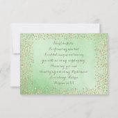 Zal je mijn Bridesmaid Mint Gold Champaign zijn? Kaart (Achterkant)