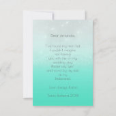 Zal je mijn Bridesmaid Mint Silver Glitter zijn? Kaart (Achterkant)