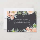 Zal je mijn Bridesmaid Peach Green Navy Pastel zij (Voorkant)