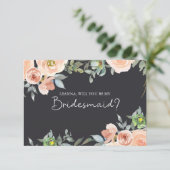 Zal je mijn Bridesmaid Peach Green Navy Pastel zij (Staand voorkant)