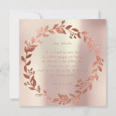 Zal je mijn Bridesmaid Pink Gold Champaign zijn? Kaart (Achterkant)