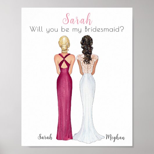 Zal je mijn Bridesmaid poster zijn? (Voorkant)