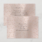 Zal je mijn Bridesmaid Roos Gold Swarovski crys zi Kaart (Voorkant / Achterkant)