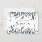 Zal je mijn Bridesmaid Sage Silver Green Floral zi (Voorkant)