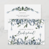 Zal je mijn Bridesmaid Sage Silver Green Floral zi (Voorkant / Achterkant)