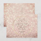 Zal je mijn Bridesmaid Sepia Roos Gold Glitter zij Uitnodiging Briefkaart (Voorkant / Achterkant)