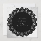 Zal je mijn Bridesmaid Silver Black zijn? Kaart (Voorkant)