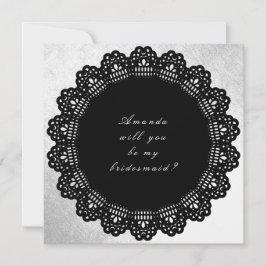 Zal je mijn Bridesmaid Silver Black zijn? Kaart