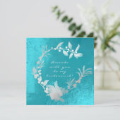 Zal je mijn Bridesmaid Silver Turquoise Wreath zij Kaart (Staand voorkant)