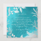 Zal je mijn Bridesmaid Silver Turquoise Wreath zij Kaart (Achterkant)