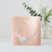 Zal je mijn Bridesmaid Silver Wreator Roos Roze zi Kaart (Staand voorkant)