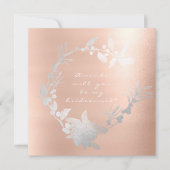 Zal je mijn Bridesmaid Silver Wreator Roos Roze zi Kaart (Voorkant)