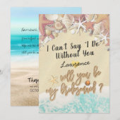 Zal je mijn Bridesmaid Summer Beach Starfish zijn? Kaart (Voorkant / Achterkant)