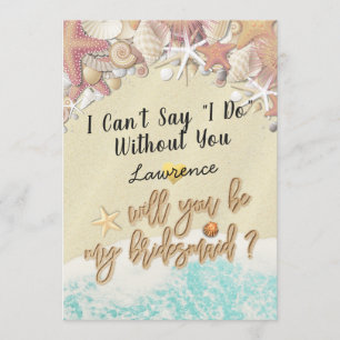 Zal je mijn Bridesmaid Summer Beach Starfish zijn? Kaart