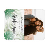 Zal je mijn Bridesmaid Tropische Monstera Magnet z Magneet (Horizontaal)