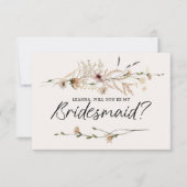 Zal je mijn Bridesmaid Vintage Floral zijn? (Voorkant)