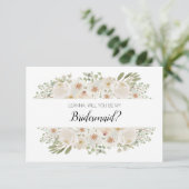 Zal je mijn Bridesmaid White Floral zijn? (Staand voorkant)