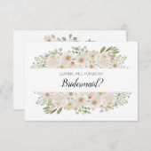 Zal je mijn Bridesmaid White Floral zijn? (Voorkant / Achterkant)