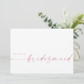 Zal je mijn Bridesmaid zijn? | Blush roze (Staand voorkant)