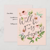 Zal je mijn Bridesmaid zijn? | Bridesmaid Card Kaart (Voorkant / Achterkant)