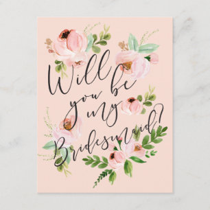Zal je mijn Bridesmaid zijn?   Bridesmaid Card Kaart
