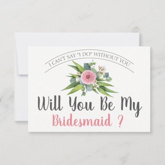 Zal je mijn Bridesmaid zijn? | Bridesmaid Card Kaart (Voorkant)