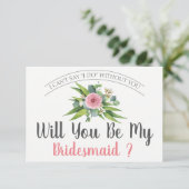Zal je mijn Bridesmaid zijn? | Bridesmaid Card Kaart (Staand voorkant)