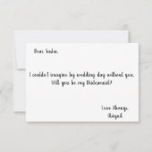Zal je mijn Bridesmaid zijn? | Bridesmaid Card Kaart (Achterkant)