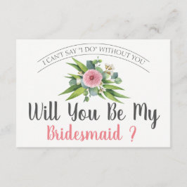 Zal je mijn Bridesmaid zijn? | Bridesmaid Card Kaart