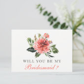 Zal je mijn Bridesmaid zijn? | Bridesmaid Card Kaart (Staand voorkant)