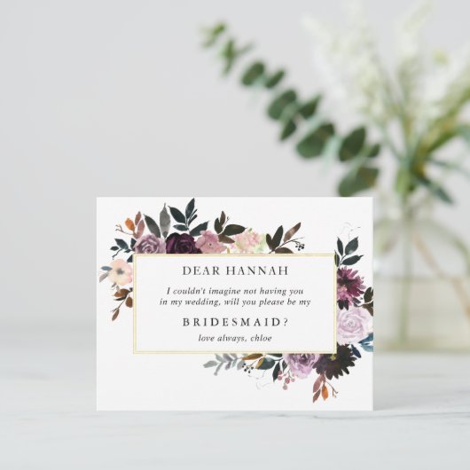 Zal je mijn Bridesmaid zijn? | Bridesmaid Card Kaart (Staand voorkant)