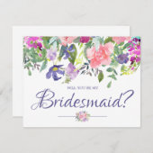 Zal je mijn Bridesmaid zijn? | Bridesmaid Card Kaart (Voorkant / Achterkant)