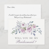 Zal je mijn Bridesmaid zijn? | Bridesmaid Card Kaart (Voorkant / Achterkant)