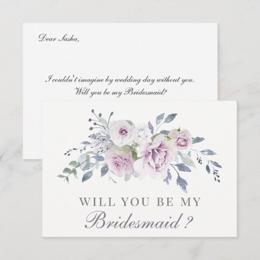 Zal je mijn Bridesmaid zijn? | Bridesmaid Card Kaart (Voorkant / Achterkant)