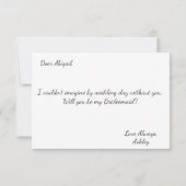 Zal je mijn Bridesmaid zijn? | Bridesmaid Card Kaart (Achterkant)